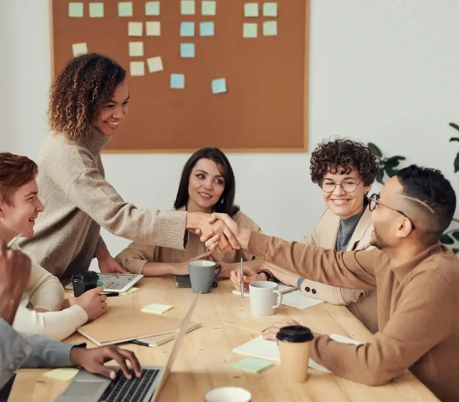 Small business owner reviewing operations and project details